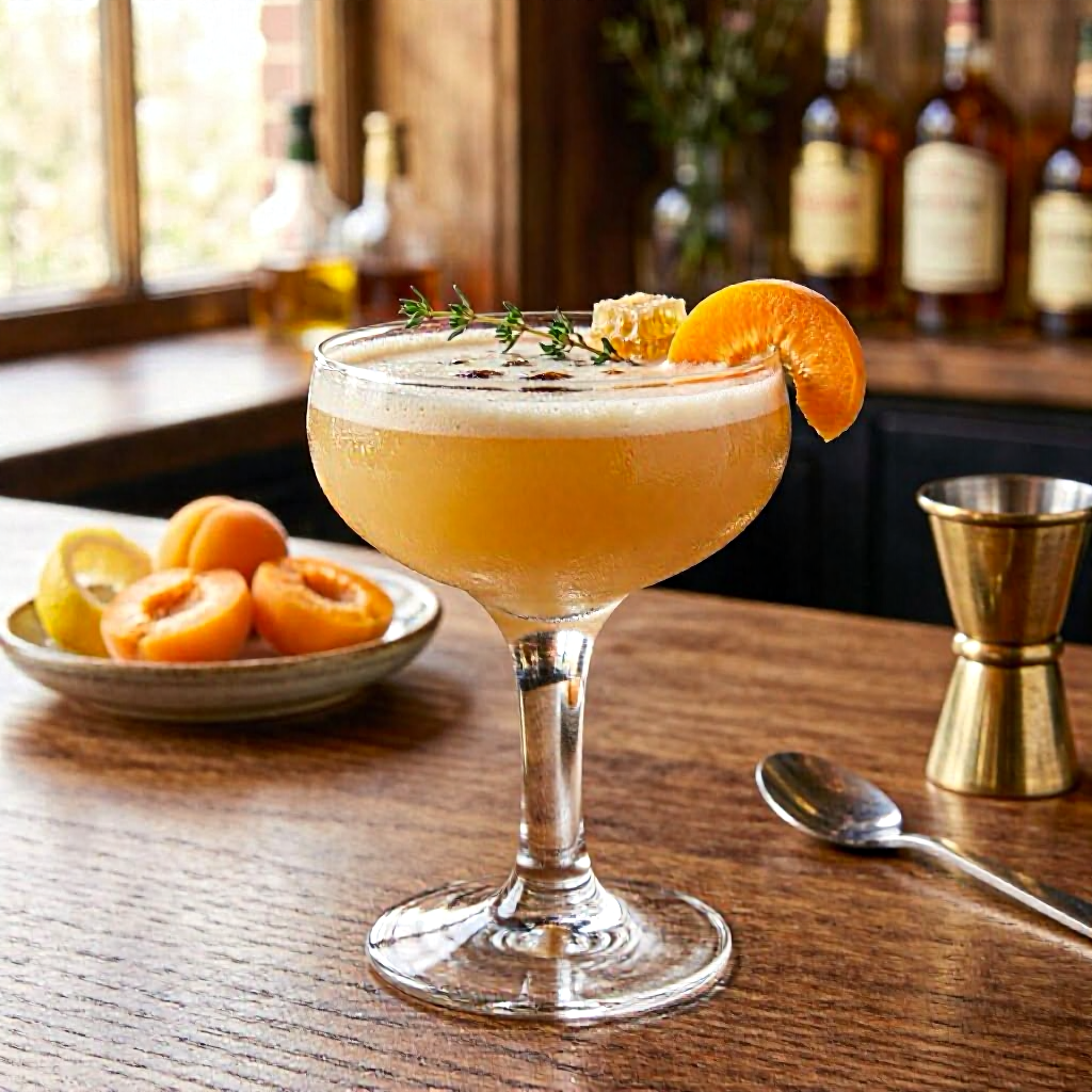 apricot honey gin sour