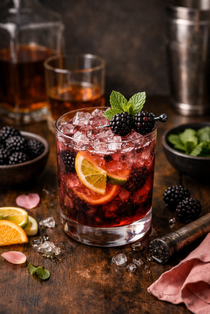 blackberry bourbon smash
