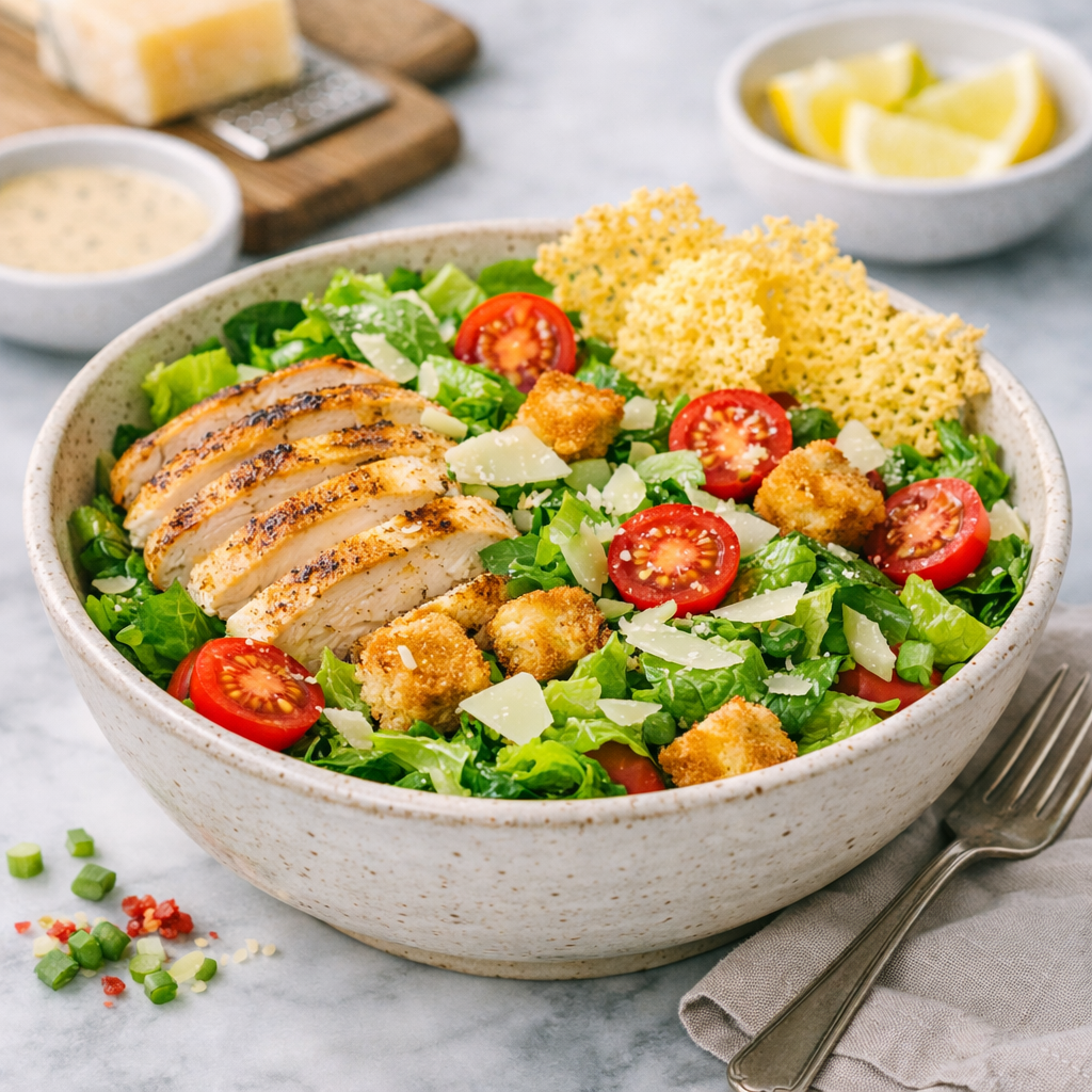 grilled chicken caesar salad with parmesan crisps grilled chicken caesar salad with parmesan crisps