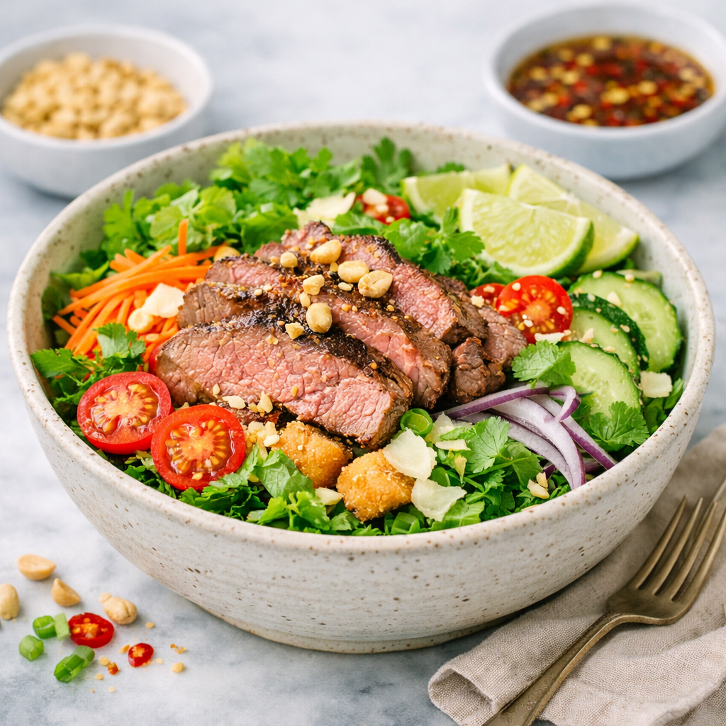 thai beef salad with lime and herbs thai beef salad with lime and herbs