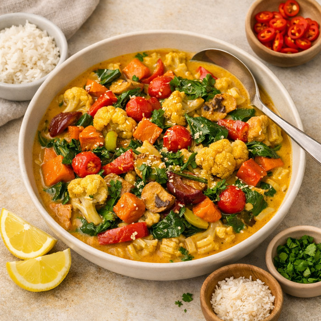 creamy coconut vegetable curry