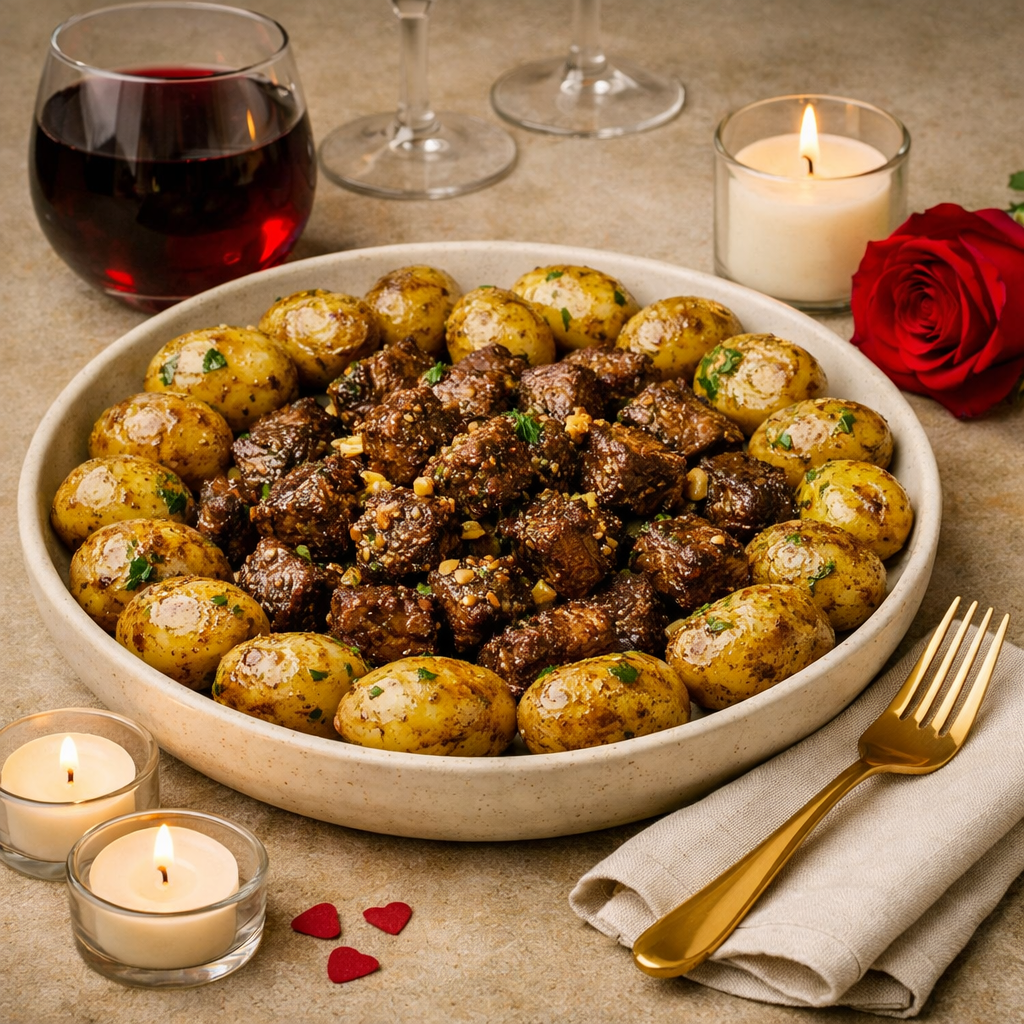 garlic butter steak bites w