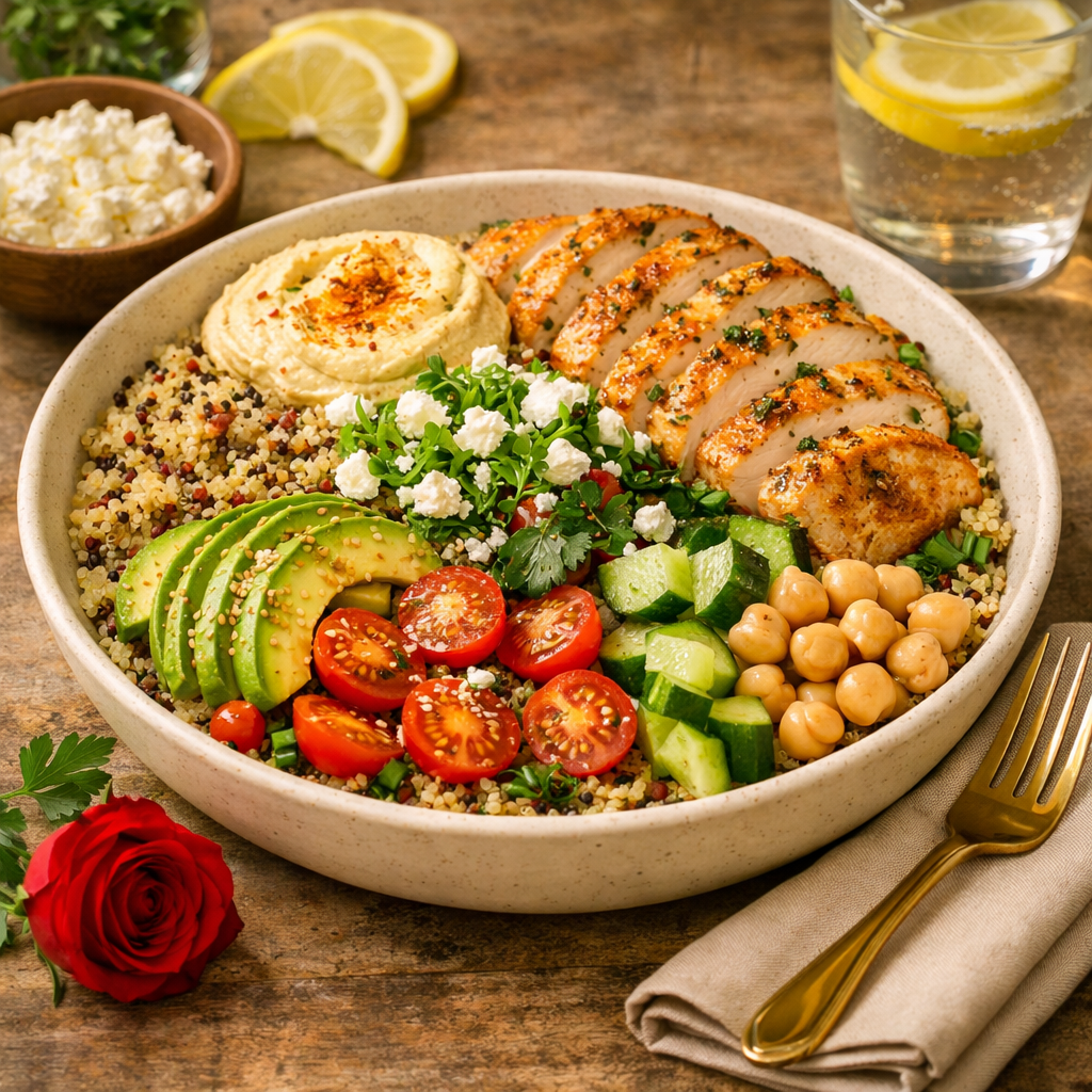 high protein chicken and quinoa