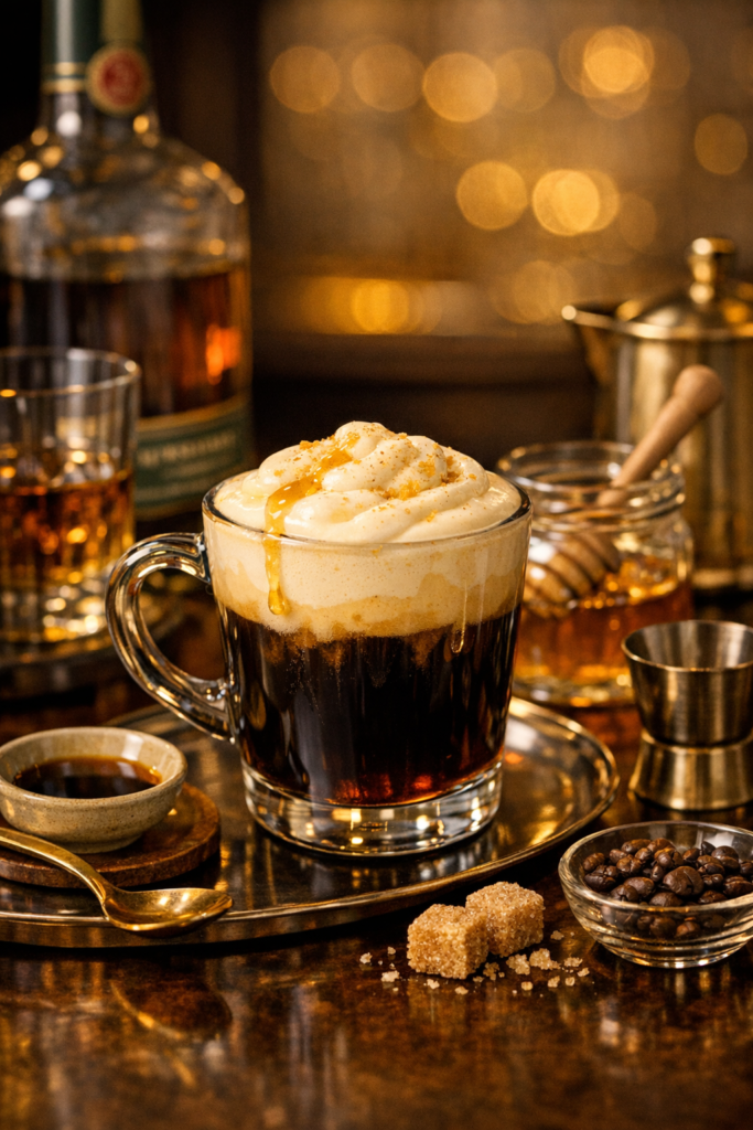 irish espresso with honey cream