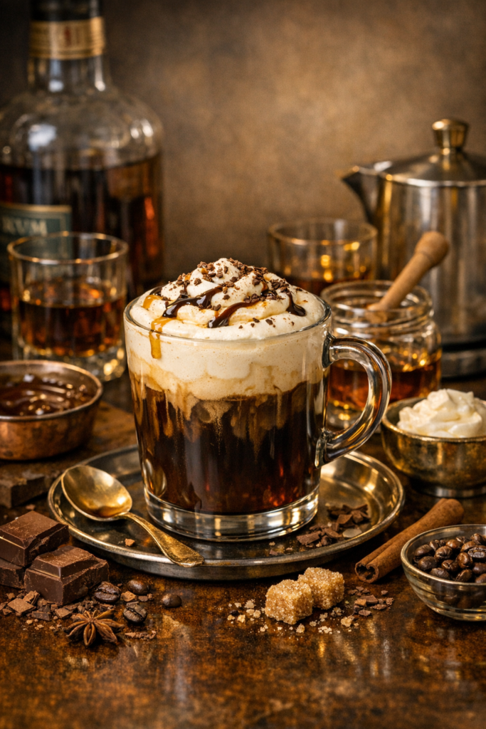 mocha rum latte
